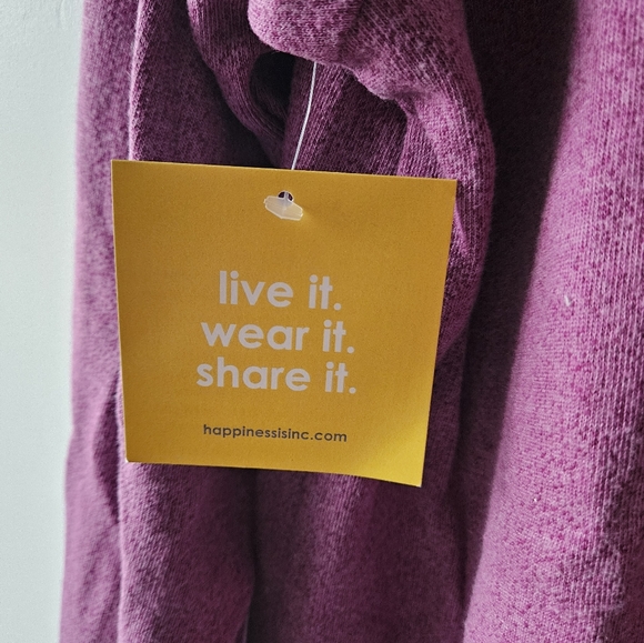 *2 For $30* NWT Happiness Is ... wine and friend sweatshirt. Size 2x - Picture 2 of 3